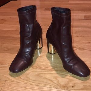 Zara Maroon Sock Booties